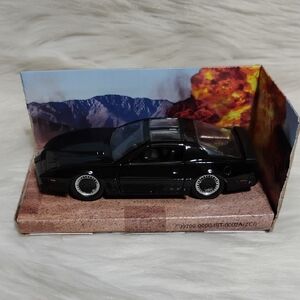 New The Knight Rider Black Die-Cast Toy Car W Back Drop (BX38)